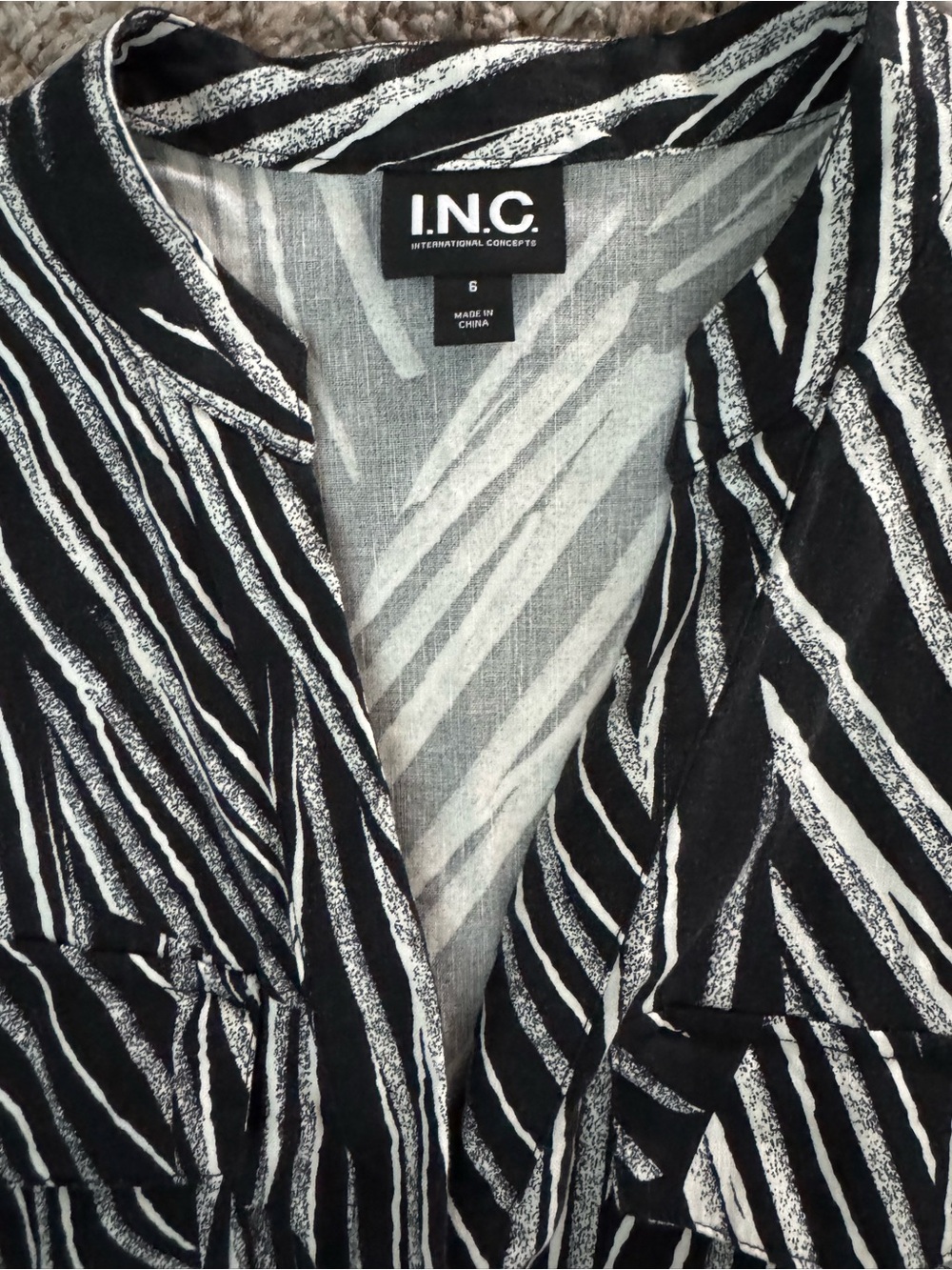 INC International Concepts Pia Stripe Jumpsuit - Picture 2 of 4